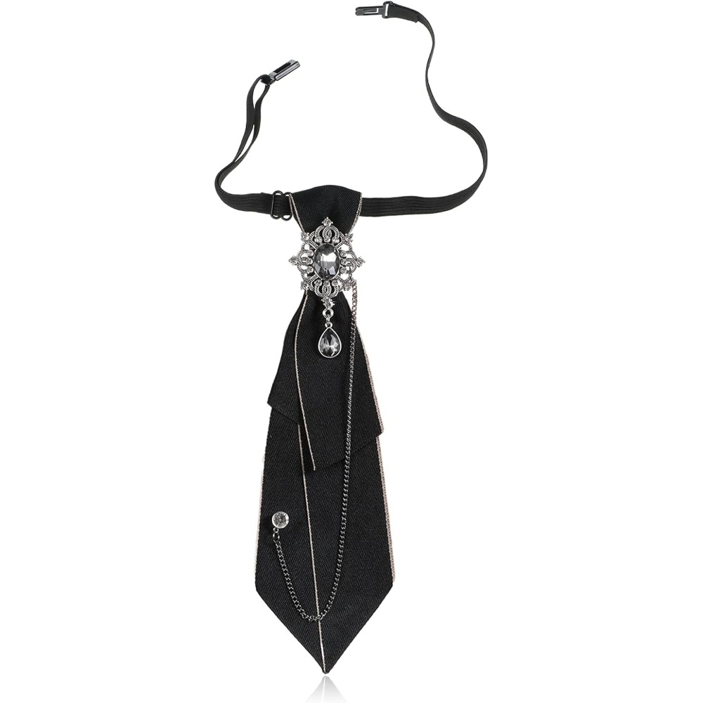 Bow Tie Pre Tied - Fiocchi con Strass: Accessorio Vintage Nero