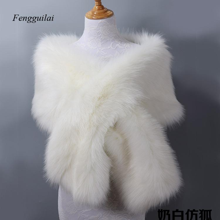 Stole Wedding Shawl - Sciarpa/Stola da Donna in Pelliccia Sintetica