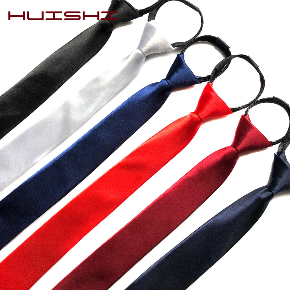 Skinny Tie Men - HUISHI Cravatta con cerniera pre-annodata Cravatte