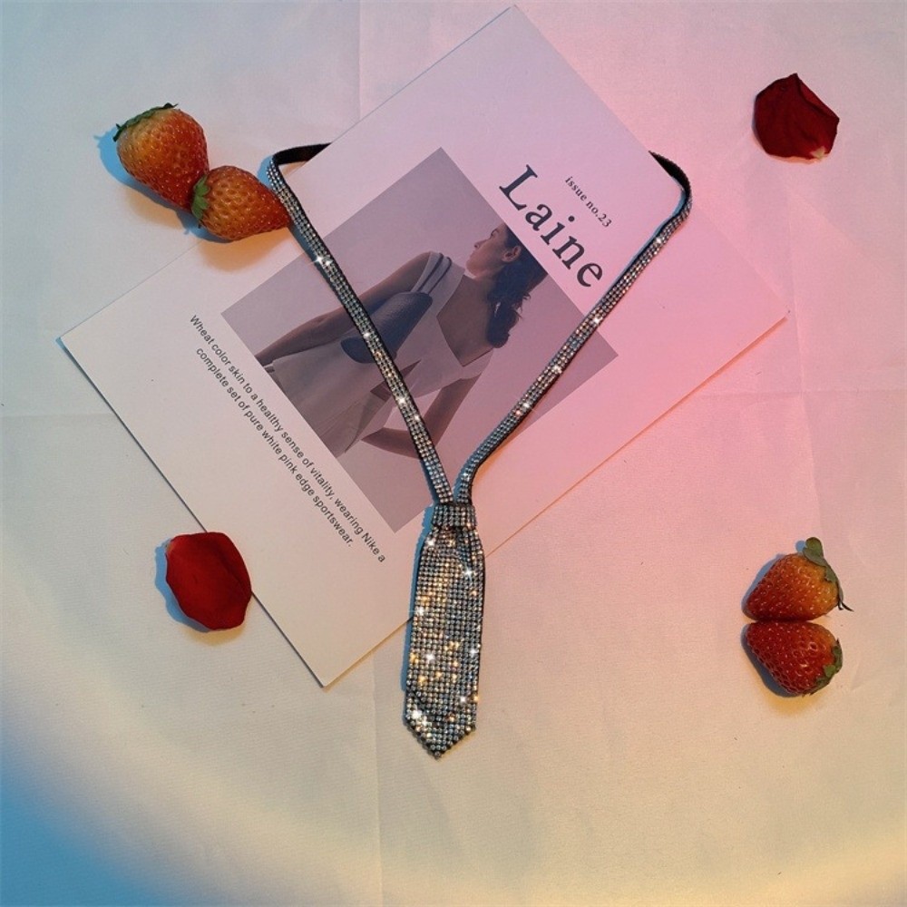 Bow Tie Pre Tied - Cravatta a Doppio Strato con Strass