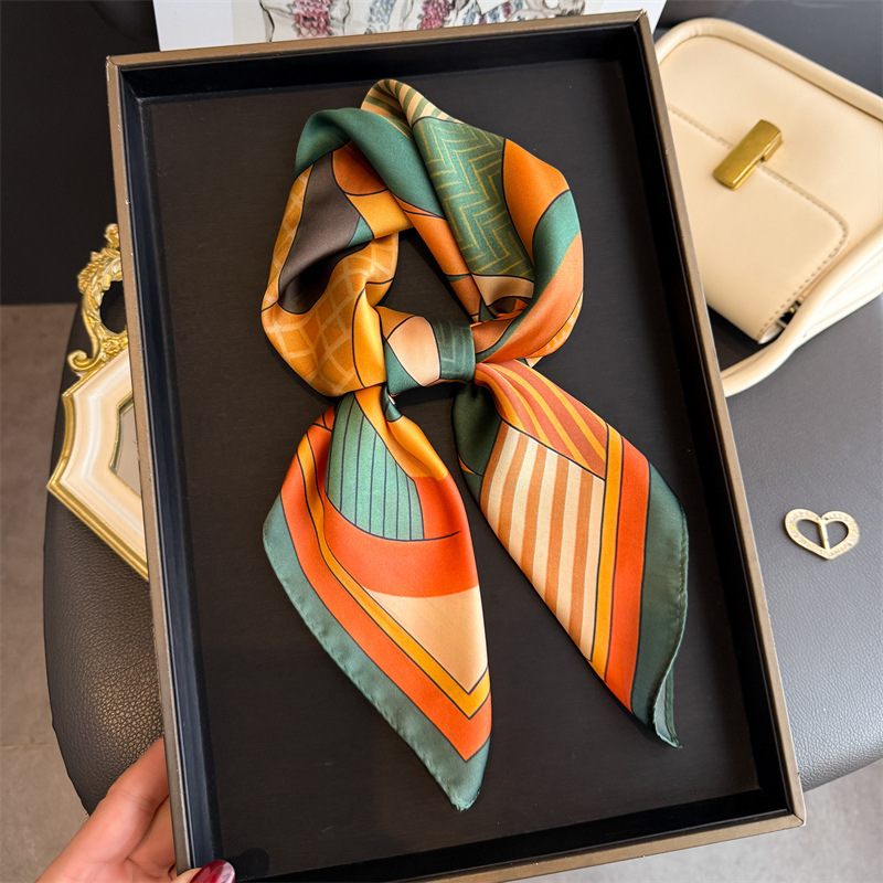 Scarf Silk Square - 2026 Nuova Geometria Stampa Sciarpe Quadrate