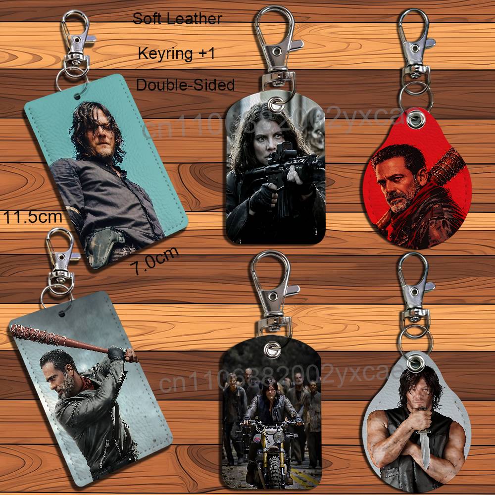 Lanyard Badge Holder - Portachiavi in Pelle di Negan e