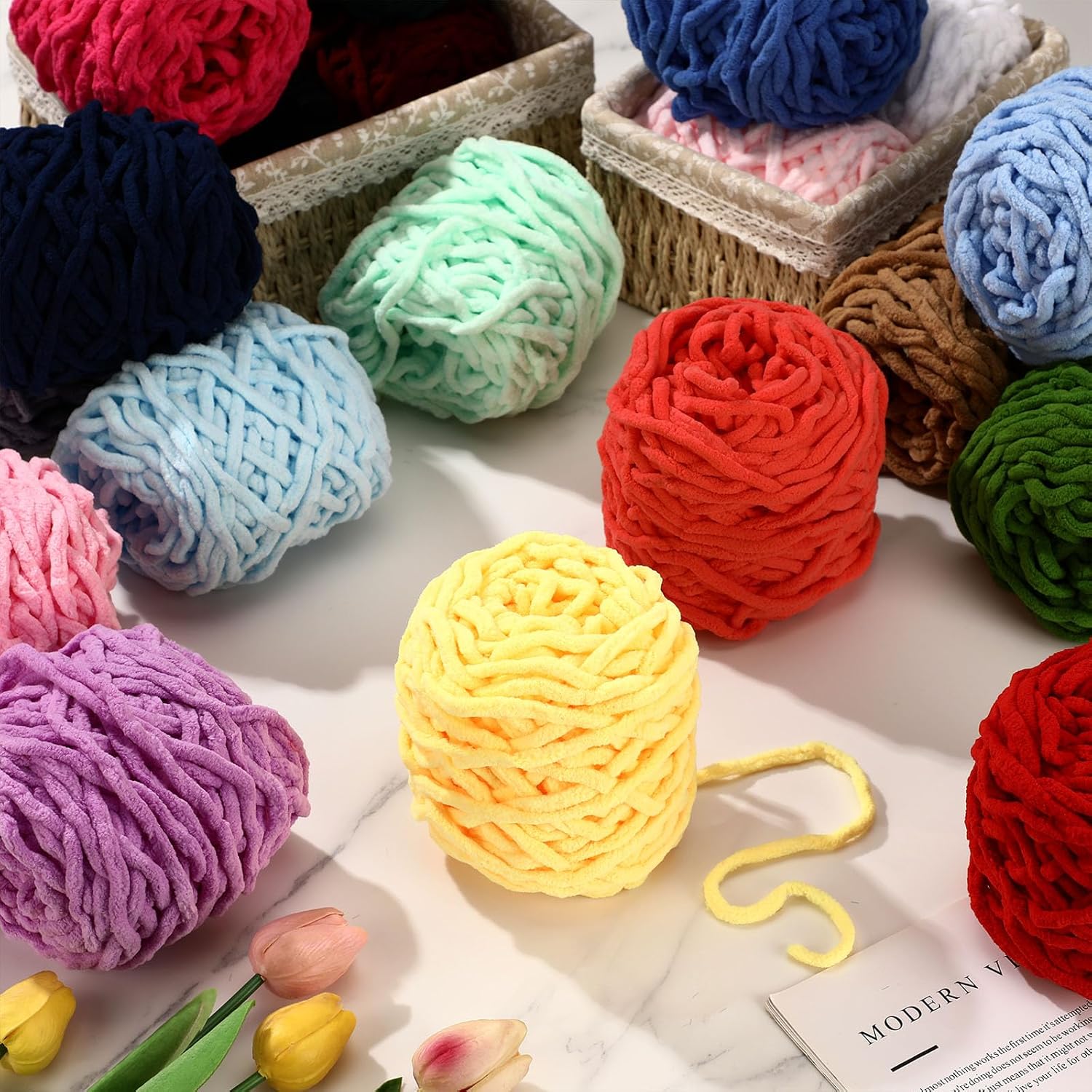 3 Pezzi 300g Filato Chenille M - Woven Scarf Blanket recensione e prezzo