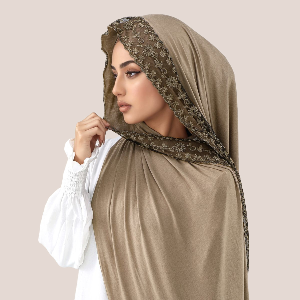 Maglia di cotone con ricamo in - Head Wrap Turban recensione e prezzo
