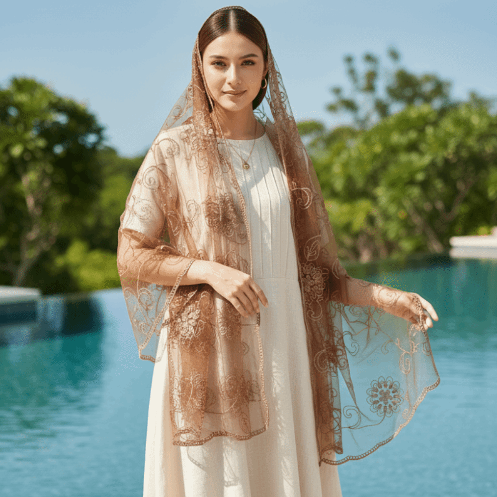 Sciarpa in pizzo ricamata flor - Stole Wedding Shawl recensione e prezzo